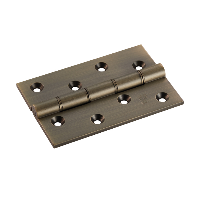 Double Phosphor Bronze Washered Butt Hinge 4 Inch (102mm x 67mm x 4mm) - Antique Brass (Sold in Pairs)